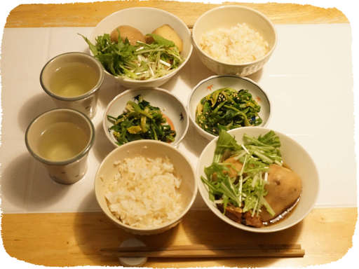 いもぼうとほうれん草胡麻和え