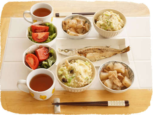 かます、卵雑炊
