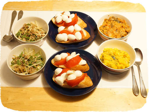 モツァレラトマト、パクチーサ...