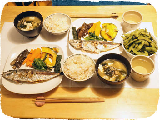 アジの塩焼き