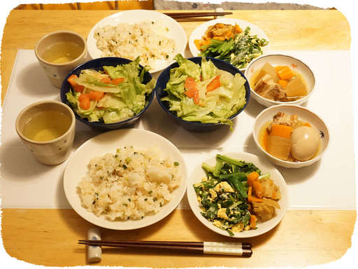 ねぎたらこチャーハン、ニラ玉
