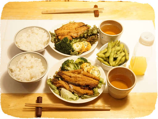 フライとご飯