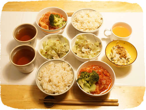 キャベツとご飯
