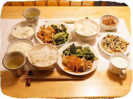 豚肉野菜炒めとご飯