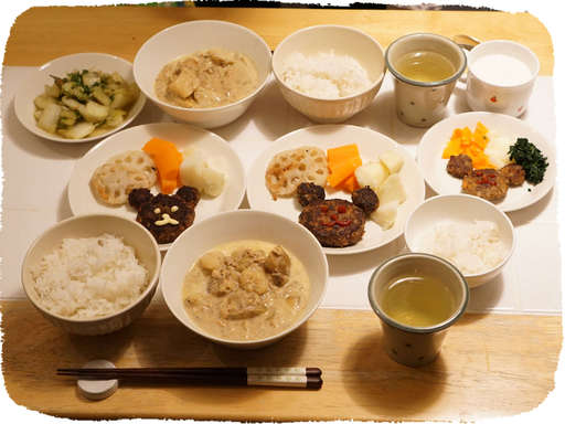 クリーム煮とご飯